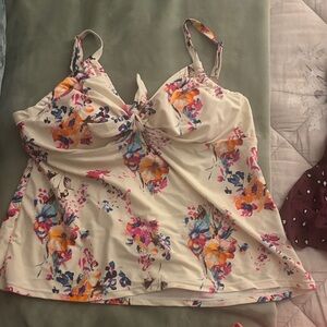 Floral Cream Women's swimsuit top